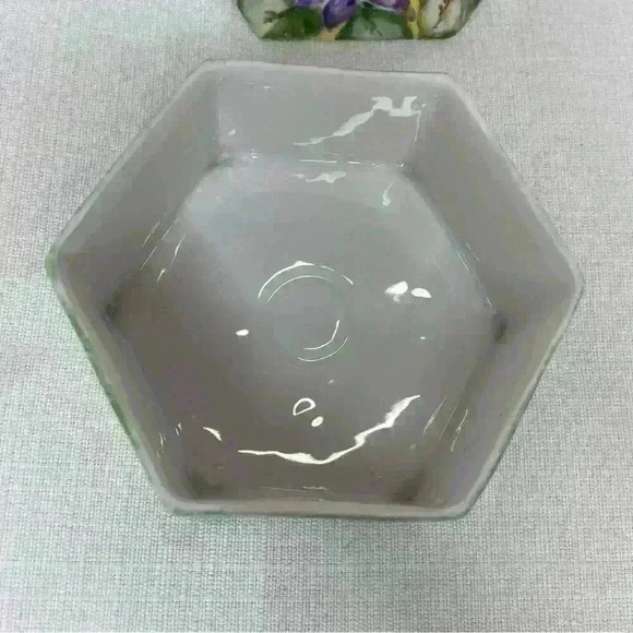 MZ Austria Hand Painted Footed Hexagon Trinket Box - Picture 7 of 13